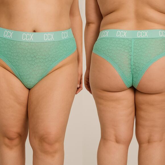City Chic / CCX Aqua Lace Hipster - Aqua Lace Hipster Panty / Underwear SIZE 16 - Picture 1 of 7